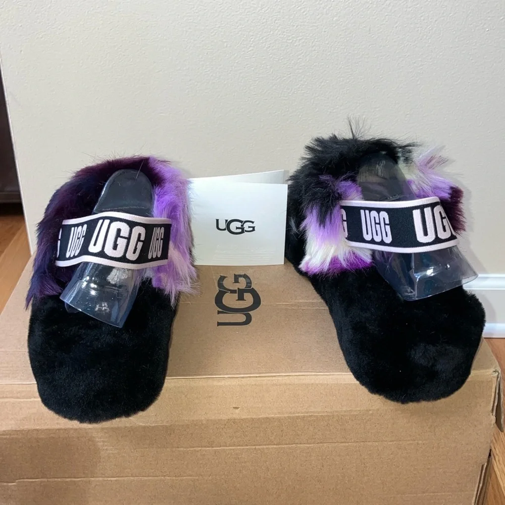 UGG RARE W Oh Yeah Tie Dye Sandals Size 9 NEW and New In Box with Care Card - Picture 5 of 12